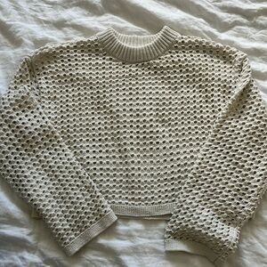 Cropped knit sweater